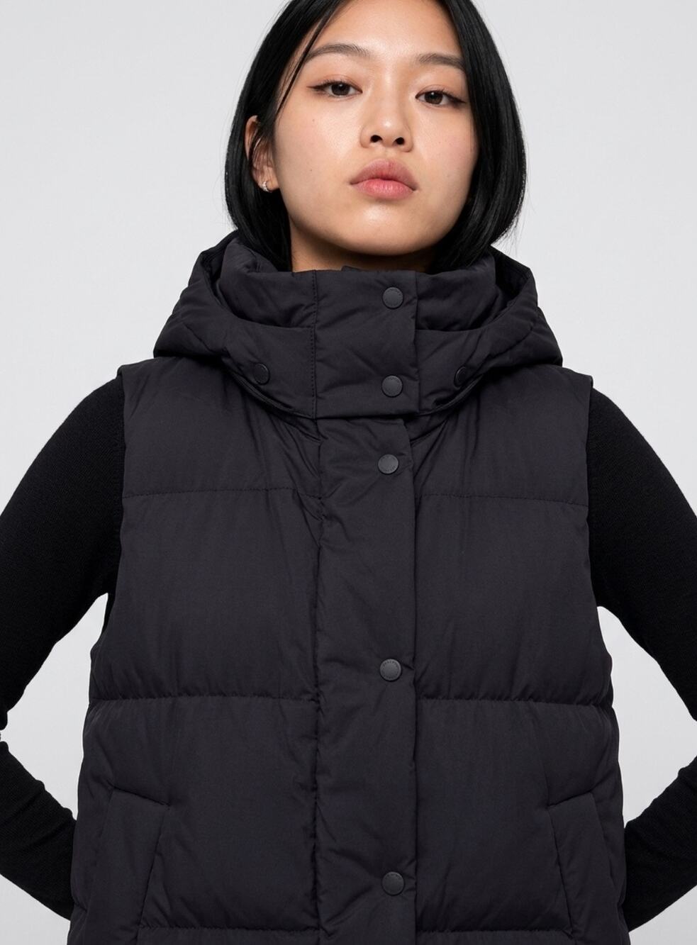 Lululemon Wunder Puff Hooded Puffer Vest Black Women’s Size 2 Goose Down